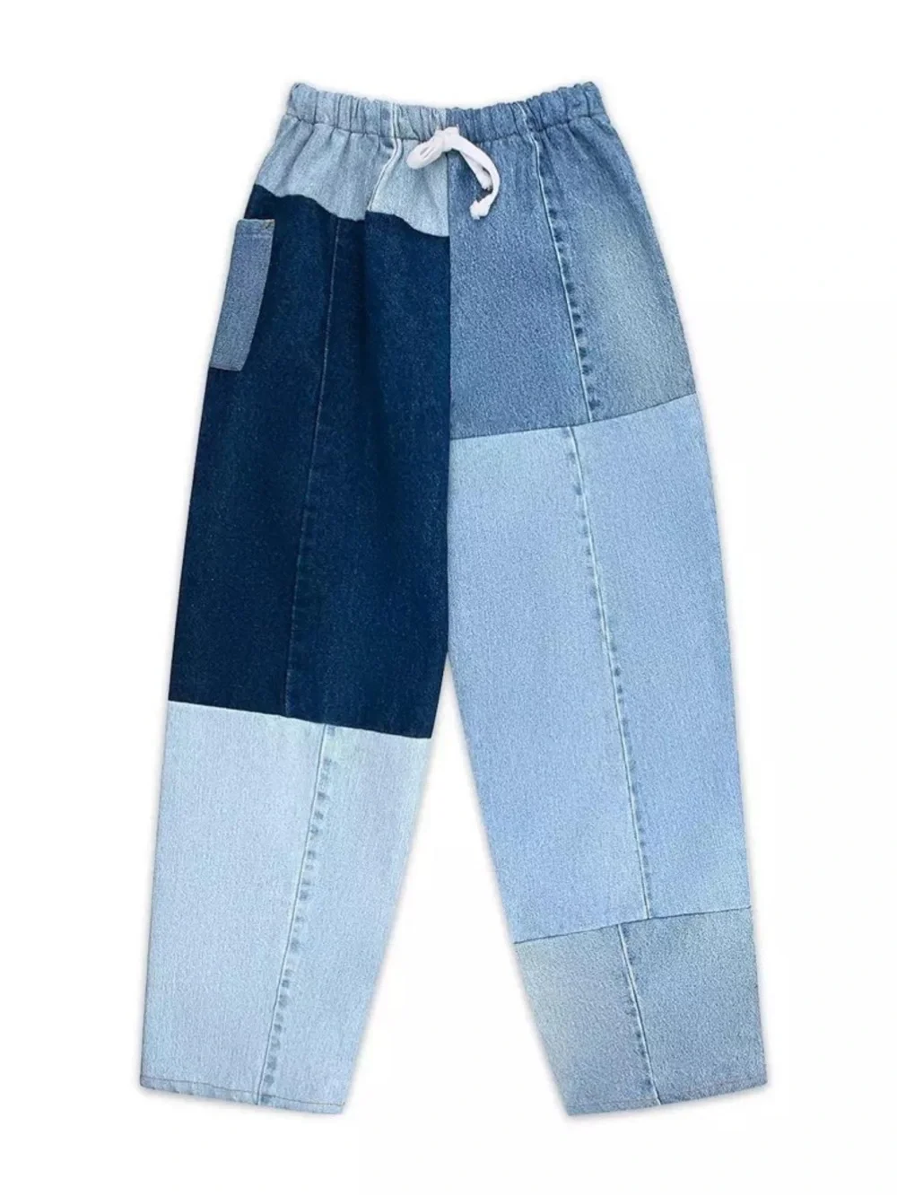 Parke Patchwork Drawstring Jeans - Picture 2 of 6